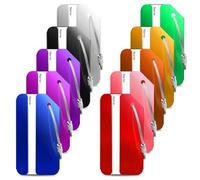 Lot de 6 étiquettes de bagage en aluminium pour valises avec carte d'identité, étiquettes d'identification de bagages durables pour bagages, 10 couleurs., 3" x 2" (7.62 x 5.08 cm), Couleurs vives