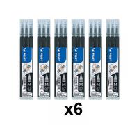 Lot De 6 Étui De 3 Recharges Frixion Pointe Moyenne 0,7mm Noir Pilot