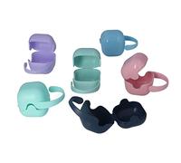 Lot de 6 Étuis à Sucette pour bébé, Rangement Non Toxique | Organisation colorée avec poignée de transport, protection fiable pour tétines, accès rapide pour les parents