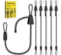 Lot de 6 extenseurs avec Mousqueton réglables de 60 cm avec Mousqueton, tendeur à Bagages, 100% Latex, pour Voile d'ombrage, tarpaulins, Outils de Jardin, vélo, Voiture, Charge