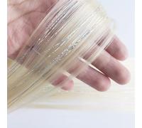 Lot de 6 extensions de cheveux à clipser en plumes synthétiques 2 en 1 mixtes argentées pour femmes et filles (155,9 cm, 56,9 cm)