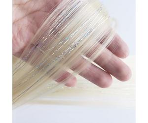 Lot de 6 extensions de cheveux à clipser en plumes synthétiques 2 en 1 mixtes argentées pour femmes et filles (155,9 cm, 56,9 cm)