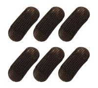 Lot de 6 extensions de cheveux en éponge marron pour volume - Coussinets moelleux pour cheveux - Pour femmes et filles - Accessoires pour cheveux