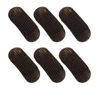 Lot de 6 extensions de cheveux en éponge marron pour volume et barrettes (ZS239)