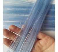 Lot de 6 extensions de cheveux en plumes synthétiques à clipser - Mélange de guirlandes argentées - 2 en 1 - Mèches pour femmes et filles - TINSLE-A21_56 cm