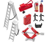 Lot de 6 extincteurs RC pour bouteille d'azote - Mini support de réservoir de carburant - Accessoires de décoration compatibles avec TRX4 Axial SCX10 D90 Tamiya CC01 Redcat Gen7 1/10 RC Crawler