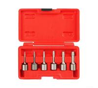 Lot de 6 extracteurs de vis cassées avec design de cale d'impact pour un retrait sûr des écrous, boulons et vis dans les réparations mécaniques