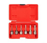 Lot de 6 extracteurs de vis cassés de 2 mm à 10 mm avec entraînement carré de 3/8" pour retrait de boulons dénudés dans un boîtier en alliage d'argent