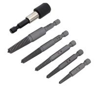 Lot de 6 extracteurs de vis de goujon endommagés et outils de retrait de tuyaux en acier à haute teneur en carbone pour boulons de qualité 8,8 à 12,9 et réparation automobile à faire soi-même