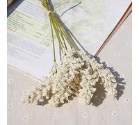 Lot de 6 fausses branches de baies de vanille avec feuillage en mousse pour centres de table de mariage et idées de décoration de chambre