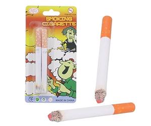 Lot de 6 fausses cigarettes amusantes, allumées sans cendres pour Halloween, aspect réaliste, blague pratique, unisexe, adulte, 8,2 cm