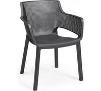 Lot De 6 Fauteuils De Jardin En Résine Gris Graphite - Allibert By Keter Elisa Gris