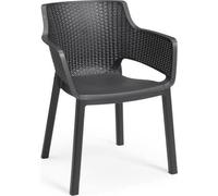 Lot de 6 fauteuils de jardin - Allibert by KETER - EVA - En résine - Coloris : gris graphite