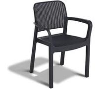 Lot de 6 fauteuils de jardin Allibert by KETER SAMANNA En résine Coloris : graphite Graphite G