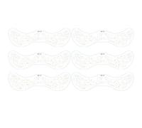 Lot de 6 faux autocollants pour femme - Tatouages temporaires imperméables à paillettes dorées et argentées - Pour fête musicale - Pour le visage, les vacances, la musique (or rose-QBT-003)