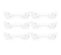 Lot de 6 faux autocollants pour femme - Tatouages temporaires imperméables à paillettes dorées et argentées pour fête musicale de vacances (Silver-QBT-007)