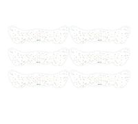 Lot de 6 faux autocollants pour femme - Tatouages temporaires imperméables à paillettes dorées et argentées - Pour fête musicale - Pour le visage, les vacances, la musique (or rose-QBT-005)