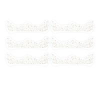 Lot de 6 faux autocollants pour femme - Tatouages temporaires imperméables à paillettes dorées et argentées pour fête musicale de vacances (or rose-QBT-019)
