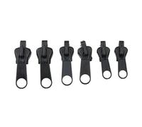 Lot de 6 fermetures éclair de rechange | Fixateur immédiat de curseurs métalliques | Kit de réparation amovible de fermeture éclair | Kit de tirette de fermeture éclair pour réparer les vêtements,