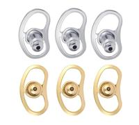 Lot de 6 fermoirs de boucles d'oreilles tendance de couleurs mélangées - Accessoire portable pour un ajustement sûr des accessoires d'oreille élégants