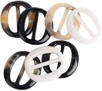 Lot de 6 fermoirs élégants en résine de 5 cm pour t-shirt - Pour femme et fille