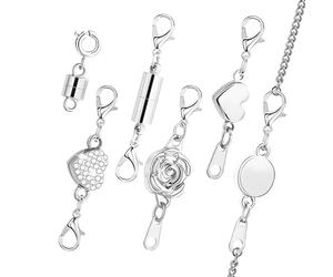 Lot de 6 fermoirs magnétiques pour collier - Fermoir magnétique - Cierre Magnético Joyería - Chiusura Magnetica - Pour voyage, mariage, quotidien, bijoux 2026 - Doré