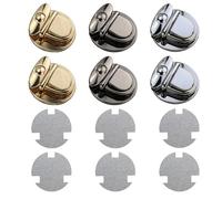 Lot de 6 fermoirs rotatifs en métal pour sacs à main, sacs à main, sacs à main, porte-monnaie, bricolage, 3 couleurs