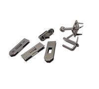 Lot de 6 ferrures de sac à main en métal - Installation facile - Multi-usage - Pièce de rechange - Fermoirs de sac en métal, Noir , One Size