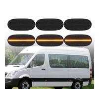 Lot de 6 Feu Latéral Éclairage Arrière Avant feu de position latéral feux de gabarit LED feux côté indicateur de position Compatibles avec Benz Sprinter W906 avec VW Crafter 2E 2F-lentille fumée