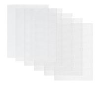 Lot de 6 feuilles carrées en toile plastique pour broderie, blanc, 30 x 20 cm, tissu en maille pour point de croix et travaux manuels, idéal pour le tricot et les travaux manuels