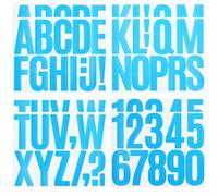 Lot de 6 feuilles d'autocollants en vinyle avec lettres majuscules de 7,6 cm, 2 feuilles d'autocollants chiffres de 0 à 9, autocollants imperméables pour boîte aux lettres, bouteille d'eau, bagages et