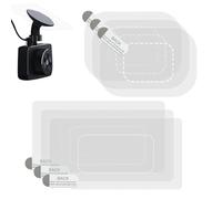 Lot de 6 feuilles d'autocollants réutilisables pour pare-brise, protection d'écran pour caméra de tableau de bord, film autocollant transparent antireflet pour pare-brise