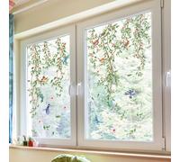 Lot de 6 feuilles d'autocollants statiques pour fenêtre en PVC amovibles pour décoration d'intérieur, 88 x 56 cm, pour portes en verre et miroirs