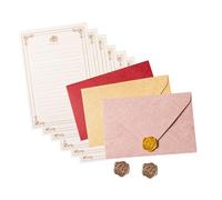 Lot de 6 feuilles de papier à lettre lignées et 3 enveloppes et 3 tampons autocollants