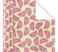 Lot de 6 feuilles de papier cadeau motif pastèque pour enfants, motif fruité mignon pour anniversaire, fête sur le thème de l'été fête sur la piscine plage vacances fête sur le thème tropical hawaïen