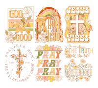 Lot de 6 feuilles de papier de riz avec citations chrétiennes, 20,3 x 26,7 cm (A4) - 6 designs uniques | Designs polyvalents de découpage pour projets artistiques et travaux manuels CRAFT KREATIVELY