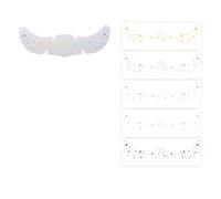 Lot de 6 feuilles de patchs à paillettes pour femme - Tatouage temporaire pour femme - Accessoires de festival - Patchs étincelants - Sans danger pour les événements