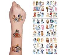 Lot de 6 feuilles de tatouages temporaires pour enfants, imperméables, autocollants pour sacs cadeaux, petits cadeaux pour filles et garçons