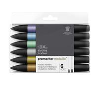 Lot De 6 Feutres Promaker Metallic - Winsor Et Newton
