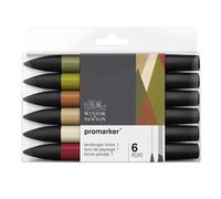 Lot De 6 Feutres Promarker - Paysage - Winsor Et Newton