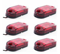 Lot de 6 Feux de Gabarit et d'Encombrement Rouge Position Arrière 4 LED SMD 12V pour Vehicule Utilitaire Camion Remorque Agricole