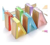 Lot De 6 Fiches D'apprentissage, Cartes En Papier Avec Anneau, Mémo, Carte Flash Vierge Pour Révision Du Vocabulaire, Multicolore, 9 X 5,5 Cm