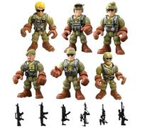 Lot de 6 Figurines d'action Militaire,Mini Model Figurines d'action Militaire,Figurines De Soldats Militaires Jouets,Figurine d'action Jouet de Soldats avec Arme,Ornements de Bureau