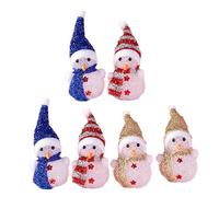 Lot de 6 figurines de bonhomme de neige à LED avec éclairage coloré pour améliorer les esprits des fêtes dans n'importe quel environnement, fêtes d'anniversaire, bonhomme de neige