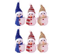 Lot de 6 figurines de bonhomme de neige à LED avec éclairage coloré pour améliorer les esprits des fêtes dans n'importe quel environnement