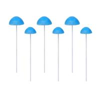 Lot de 6 figurines de champignons miniatures en résine bleue pour | Mini piquet en forme de champignon, décoration idéale pour la pelouse, la cour, le sol, le coin du jardin