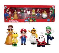 Lot De 6 Figurines Super Mario Bros En Pvc De 4 A 7 Cm, Modele Luigi, Yoshi, Donkey Kong, Champignon, Pour Enfants, Cadeaux D'anniversaire