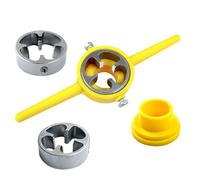 Lot de 6 filetages en PVC - Enfile-tuyaux - Kit d'outils sanitaires - Enfile-tuyau rond en PVC réutilisable avec filières de 1/2", 3/4", 1"