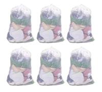 Lot de 6 filets à linge pour machine à laver - 60 x 90 cm - Grand filet à linge en polyester - Design avec cordon de serrage - Pour laver les draps, serviettes de bain, couvertures - Blanc
