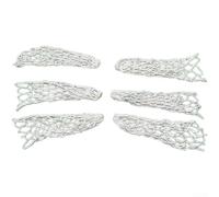 Lot de 6 filets de billard en maille de coton pour table de billard, accessoires de table de billard, kit de réparation de table de jeux de taille britannique, 32 cm (blanc)